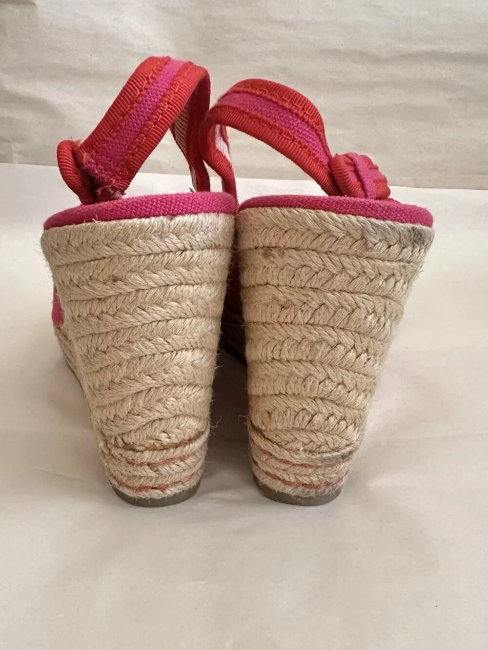 Pink Espadrille Wedge Slingback Platform Women 7M Tommy Hilfiger Y2K Resort Beac